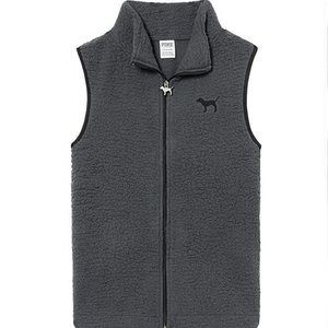 NWT Gray Sherpa Vest Pink by VS